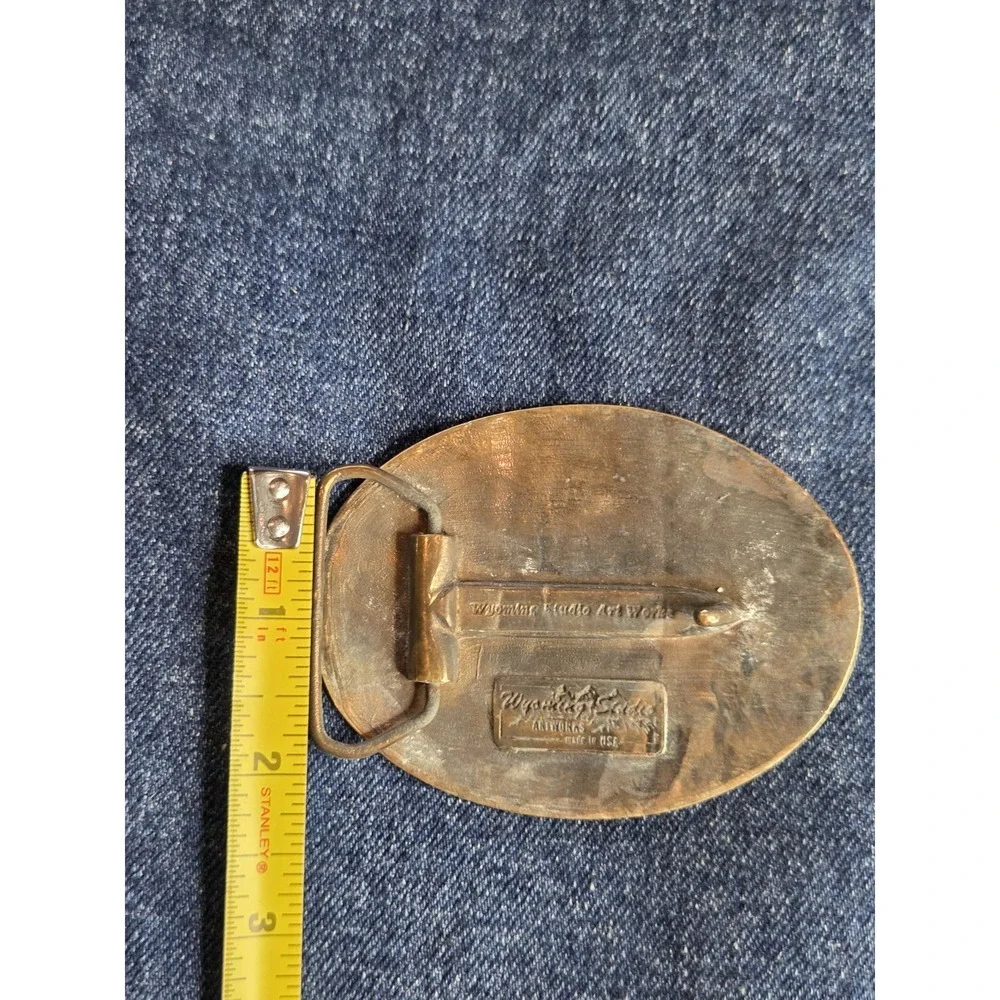 Flint Engineering Construction Solid Brass Belt Buckle